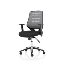 Office Chairs | Relay Task Operator Chair Airmesh Seat Silver Back With Height