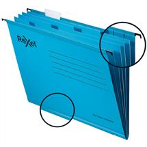 Rexel Classic A4 Suspension File Card 15mm V Base Blue (Pack 10)