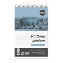 Rhino | Rhino 200 x 127 Shorthand Notepad 160 Page Feint Ruled 8mm (Pack 10)