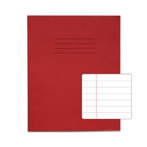 Rhino 8 x 6.5 Exercise Book 48 Page Feint Ruled 12mm Lines F12 Red