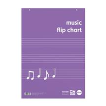 Rhino A1 Educational Music Flipchart Pad 30 Leaf 20 Music 5 Stave