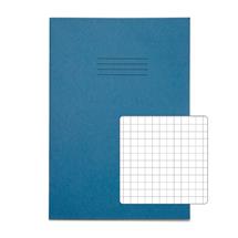 Rhino A4 Exercise Book 80 Page 7mm Squares S7 Light Blue (Pack 50)