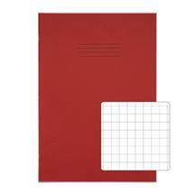 Rhino A4 Plus Exercise Book Red S10 Squared 80 Page (Pack 50)