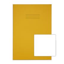 Rhino A4 Plus Exercise Book Yellow Plain 80 page (Pack 50) VDU080-113