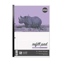 Rhino A4 Refill Pad 400 Page Feint Ruled 6mm With Margin (Pack 5)