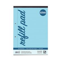 Rhino A4 Special Refill Pad 50 Leaf Feint Ruled 8mm With Margin Blue