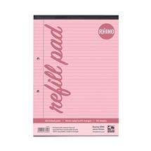 Rhino A4 Special Refill Pad 50 Leaf Feint Ruled 8mm With Margin Pink