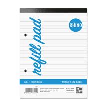 Rhino Refill Pad A5 120 Page Headbound Feint Ruled 8mm (Pack 6)