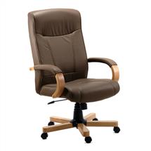 Richmond Bonded Leather Faced Executive Office Chair Brown - 8511HLWBN