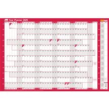 Sasco 2025 Original Year Wall Planner 915W x 610mmH With Wet Wipe Pen