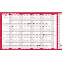 Sasco 2025 Original Year Wall Planner Oversize 1100W x 610mmH With Wet