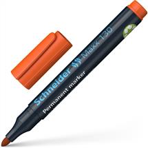 Schneider Maxx 130 Permanent Marker Bullet Tip 1mm3mm Orange (Pack 10)