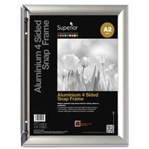 Stewart Superior | Seco A2 Brushed Aluminium Snap Frame Silver - AM-A2SV