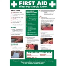 Seco Awareness First Aid Regulations Poster A2 - HS101