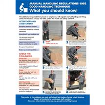 Seco Awareness Manual Handling Regulations Poster A2 - HS102