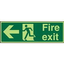 Seco Photoluminescent Safe Procedure Safety Sign Fire Exit Man Running