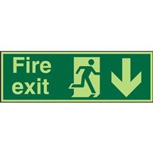 Seco Photoluminescent Safe Prodecure Safety Sign Fire Exit Man Running