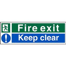 Seco Safe Procedure Safety Sign Fire Exit Keep Clear Self Adhesive