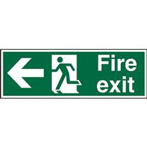 Seco Safe Procedure Safety Sign Fire Exit Man Running and Arrow