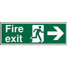 Seco Safe Procedure Safety Sign Fire Exit Man Running and Arrow