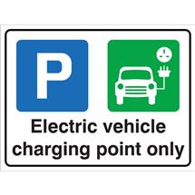 Seco Safety Sign Electric Vehicle Charging Point Only Correx Sign 300