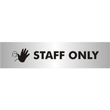 Seco Sliding Sign STAFF ONLY Reversed Printed Acrylic Door Sign