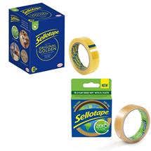 Sellotape Original Easy Tear Extra Sticky Golden Tape 24mm x 66m (Pack