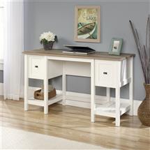 Shaker Style Home Office Desk White with Lintel Oak Finish - 5418072