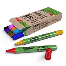 Showme Drywipe Marker Medium Tip Slim Barrel Assorted Colours (Pack