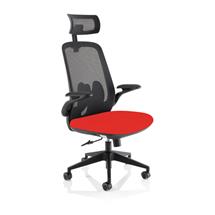 Sigma Executive Mesh Back Office Chair Bespoke Fabric Seat Bergamot