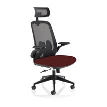 Sigma Executive Mesh Back Office Chair Bespoke Fabric Seat Ginseng