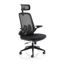 Sigma | Sigma Executive Mesh Back Office Chair Fabric Seat Black With Folding