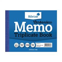 Silvine | Silvine 102x127mm Triplicate Memo Book Carbonless Ruled 1100 Taped