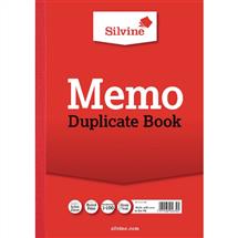 Silvine A4 Duplicate Memo Book Carbon Ruled 1100 Taped Cloth Binding