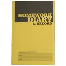 Silvine Homework Diary With Printed Layout A6 84 Page Yellow (Pack 20)