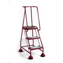 Slingsby Mobile 3 Tread Platform Steps With Full Handrail and Cup Feet