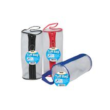 Pen & Pencil Holders | Tiger Tuff Bag Cylinder Pencil Case Clear with Assorted Colour Zips