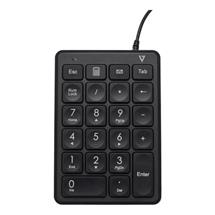 V7 KP350 USB Wired Numeric Keypad  22 Key  Calculator, Tab, Backspace