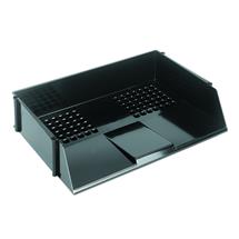 ValueX Deflecto Letter Tray Wide Entry A4/Foolscap Landscape Black