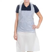 Overalls, Bibs & Aprons | ValueX Disposable Aprons 16 Micron White Flat (Pack 100) - DAF100WH