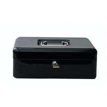 ValueX Metal Cash Box 300mm (12 Inch) Key Lock Black - CBBK12