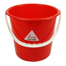 ValueX Plastic Bucket 10 Litre With Handle Red - 0907014