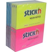 Valuex Stickn Sticky Notes 76X127mm 100 Sheets Neon Colours (Pack 12)