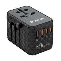 Verbatim UTA05 65W GaN III Universal Travel Adapter with 2 x USBC PD &