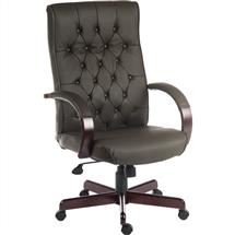 Warwick | Warwick Antique Style Bonded Leather Faced Executive Office Chair