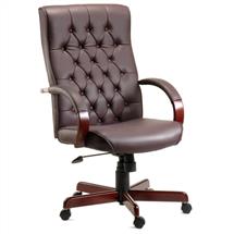 Warwick | Warwick Antique Style Bonded Leather Faced Executive Office Chair