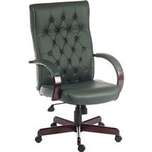 Warwick Antique Style Bonded Leather Faced Executive Office Chair