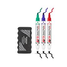 Zebra Double Ended Whiteboard Marker Assorted (Pack 3) With Magnetic