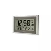 Acctim Stratus Radio Controlled LCD Digital Wall/Desk Clock Silver