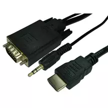 Cables Direct 77HDMIVGCBL033 video cable adapter 1 m HDMI VGA (DSub) +